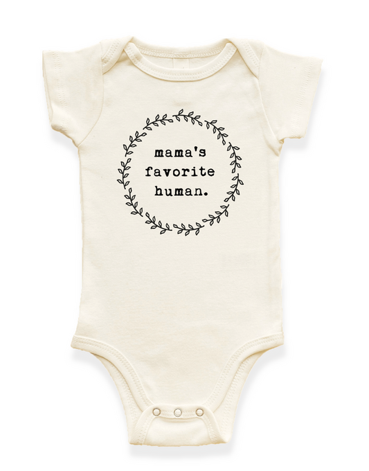 Mama's Favorite Human Organic Baby Bodysuit