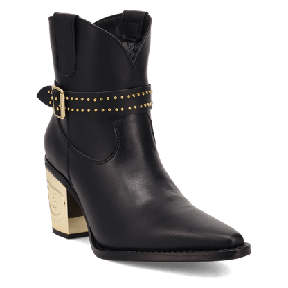 PRODUCT SHOT MILANO LEATHER BOOTIE AT 45 DEGREE ANGLE