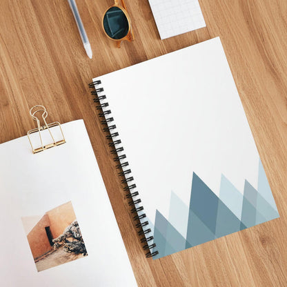 Journal Notebook Mountains, Gratitude Journal, Modern Stationary, Lined Journal Pages, Made in USA | Pippa + June