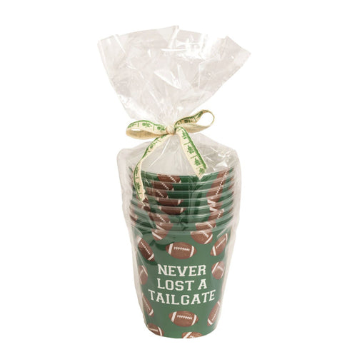 Never Lost a Tailgate Party Cups Set of 8