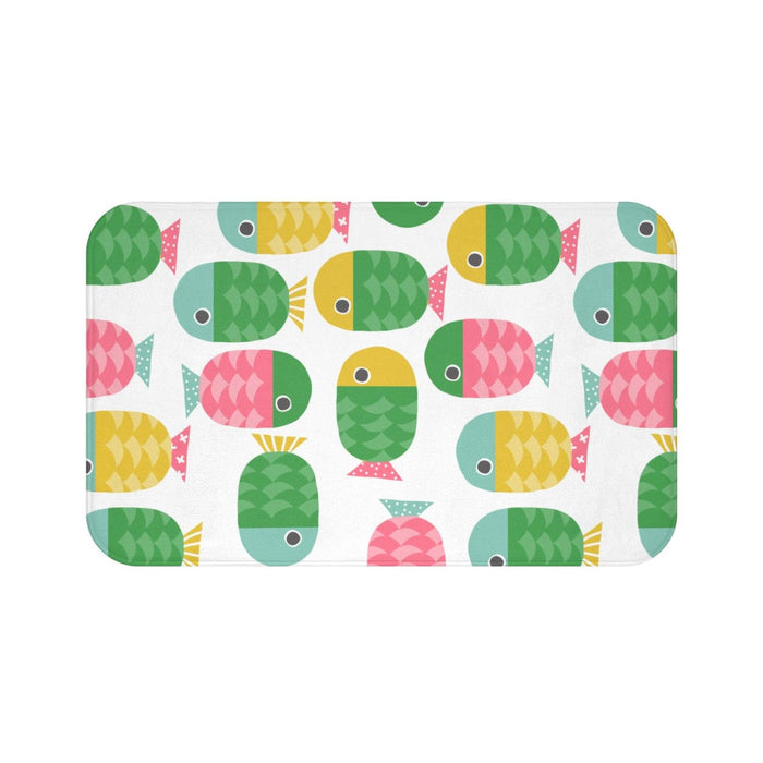 Kids Bath Mat Fish, Kids Bathroom Decor, Kids Shower Curtain | Pippa + June