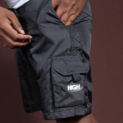 Oval Cargo Ripstop Shorts Black - Four Street