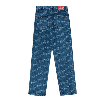 PANTS MONOGRAM SUFSTAR JEANS BLUE - Four Street