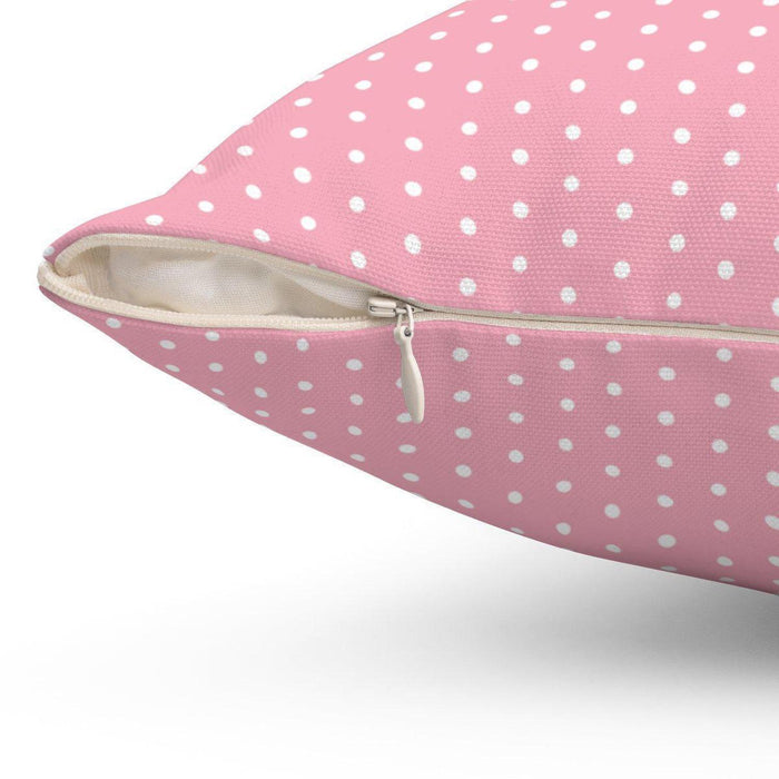 Pink White Polka Dot Throw Pillow, Modern Pillows, Contemporary Throw Pillows, Cushions, Bed Pillows Decorative, Modern Pillows, Gift, Pillowcase