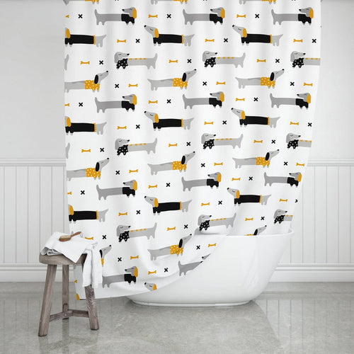 Shower Curtain Puppy Dog, Bathroom Decor & Accessories, Bath Curtain, Made in the USA | Pippa + June