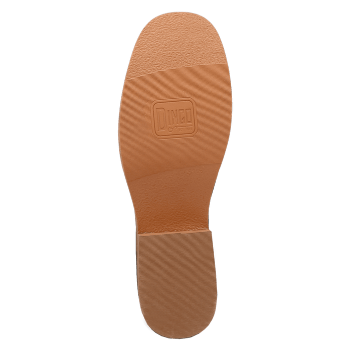 PRODUCT SHOT RIP LEATHER BOOT AT OUTSOLE ANGLE