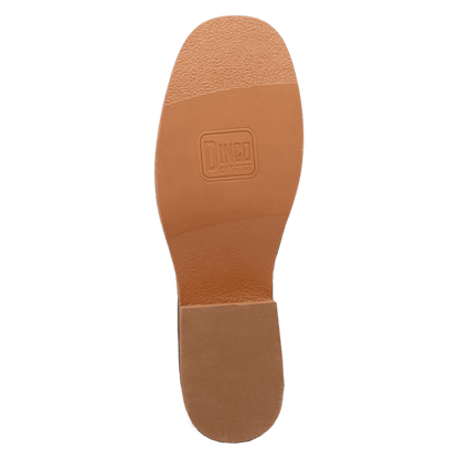 PRODUCT SHOT RIP LEATHER BOOT AT OUTSOLE ANGLE