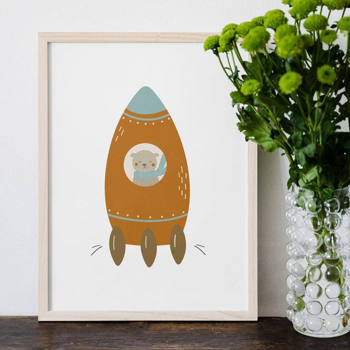 Boys Nursery Wall Art Print Outer Space, Kids Decor Art | Pippa +June