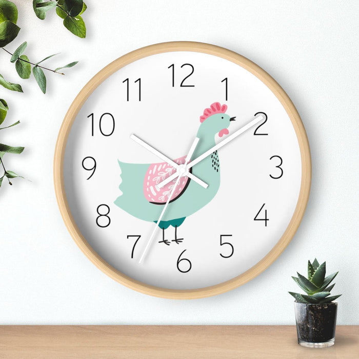 Modern Wall Clock Rooster, Silent Non Ticking Wall Clock, Office Clock, Modern Decorative Wall Clock, Living Room Decor, Made in the USA | Pippa + June