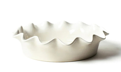 Signature White Ruffle Pie Dish (Large)