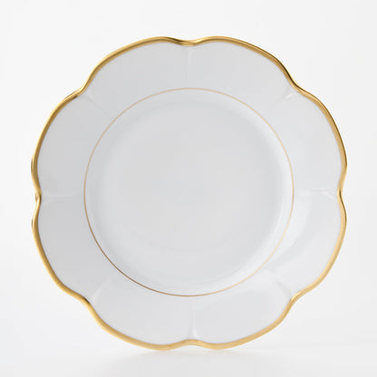 SKU# B280-NYM20775 - Margaux Gold Dinner Plate - Shape Nymphea - Size: 10.75"