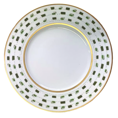 SKU# B320-REC20663 - La Bocca Leaf (Green) Presentation Plate - Shape Recamier - Size: 12.6"