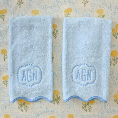 Solid Light Blue Hand Towel
