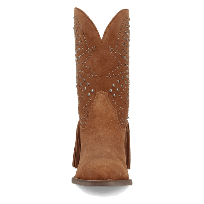 PRODUCT SHOT STAR POWER SUEDE LEATHER BOOTIE AT FRONT ANGLE