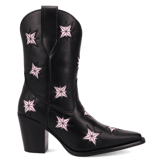 PRODUCT SHOT STARBURST LEATHER BOOT AT 90 DEGREE INSIDE ANGLE