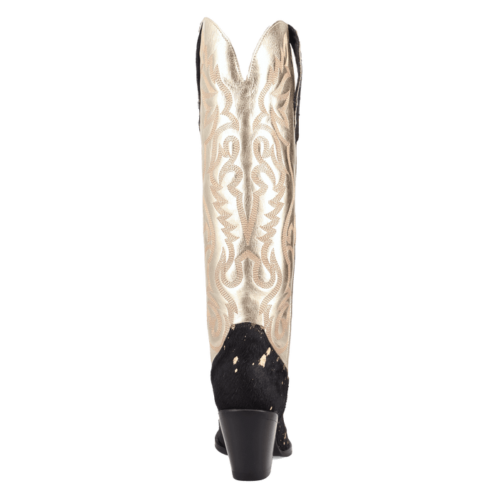 PRODUCT SHOT TAKE NO BULL LEATHER BOOT AT 180 DEGREE BACK ANGLE