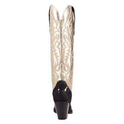 PRODUCT SHOT TAKE NO BULL LEATHER BOOT AT 180 DEGREE BACK ANGLE