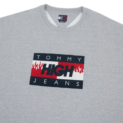 TJ x HIGH Crewneck Logo Heather Grey - Four Street
