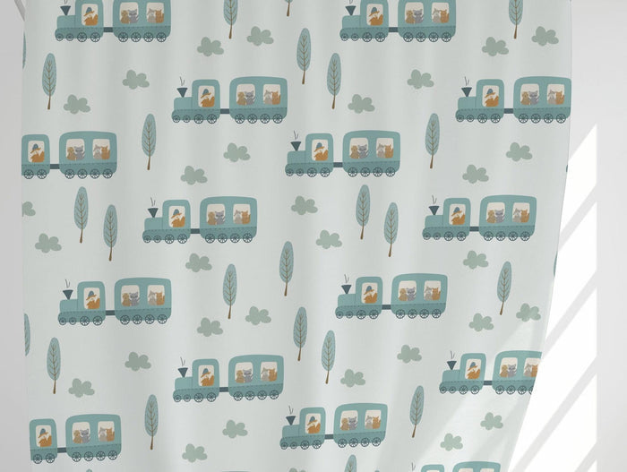 Boys Shower Curtain Transport Choo Choo Train, Boys Bathroom Decor & Accessories | Pippa + June
