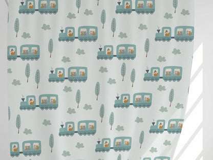 Boys Shower Curtain Transport Choo Choo Train, Boys Bathroom Decor & Accessories | Pippa + June