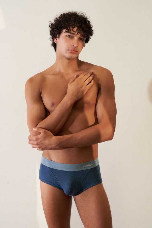 Trunk in Organic Cotton Rib - Indigo + Lake Stone.kin