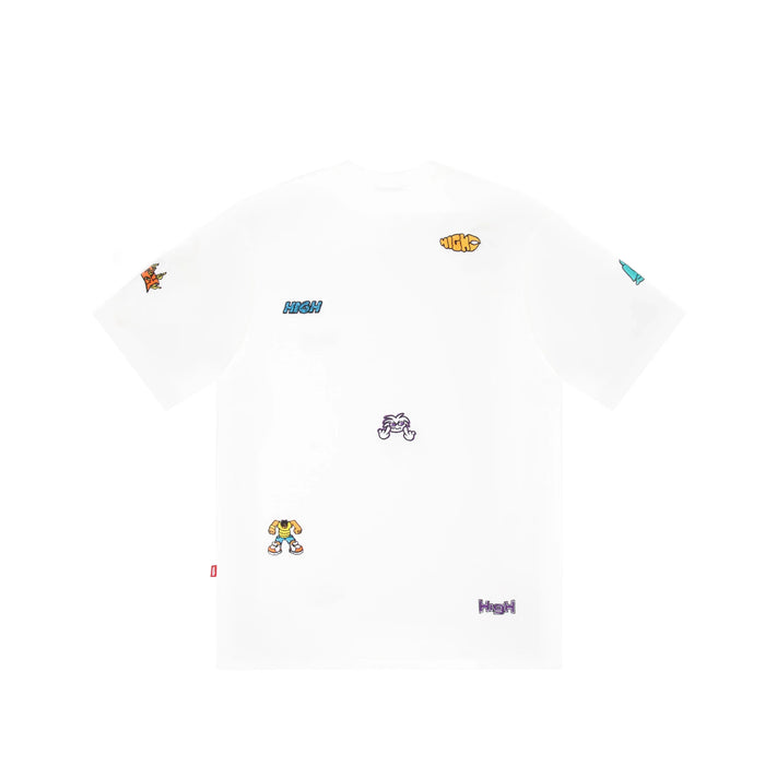 Work Tee Doodles White - Four Street