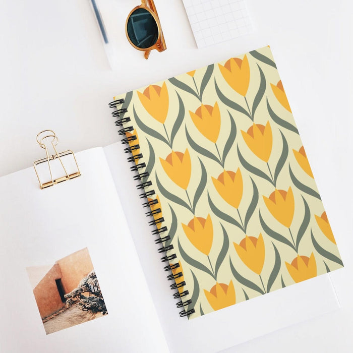 Gratitude Journal Yellow Tulips, Hardcover Notebook and Diary | Pippa + June